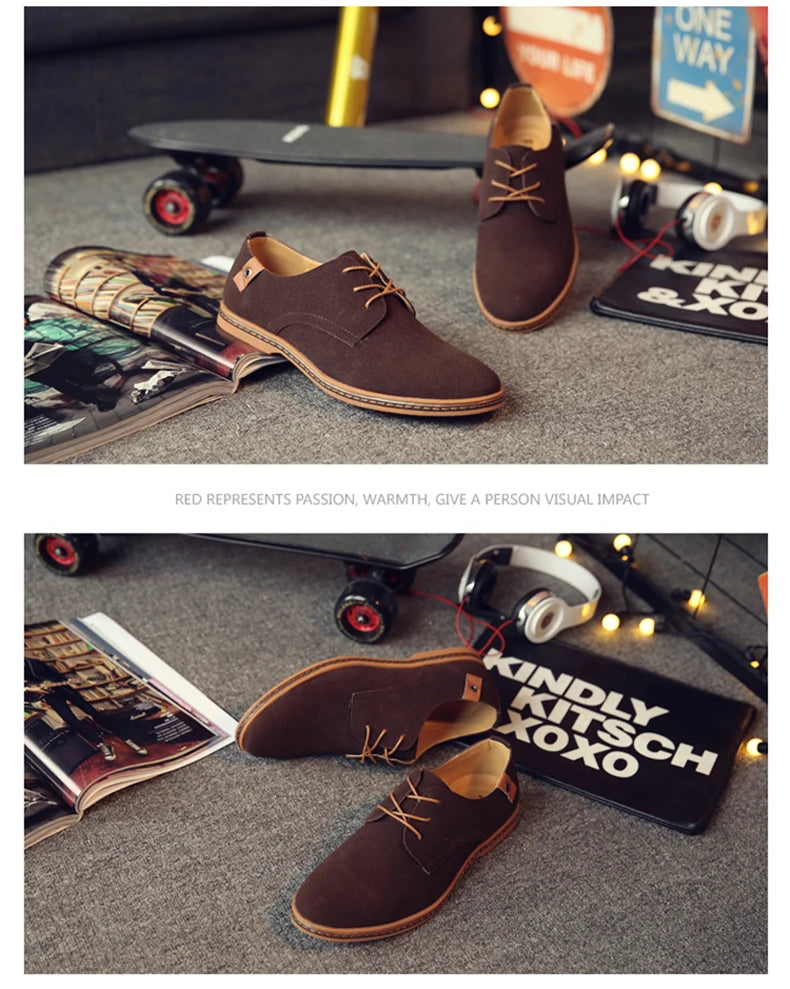 Scarpe Da Uomo In Pelle Scamosciata Primaverili Oxford E Sneakers Classiche Scarpe Eleganti Comode Grandi Misure 2025