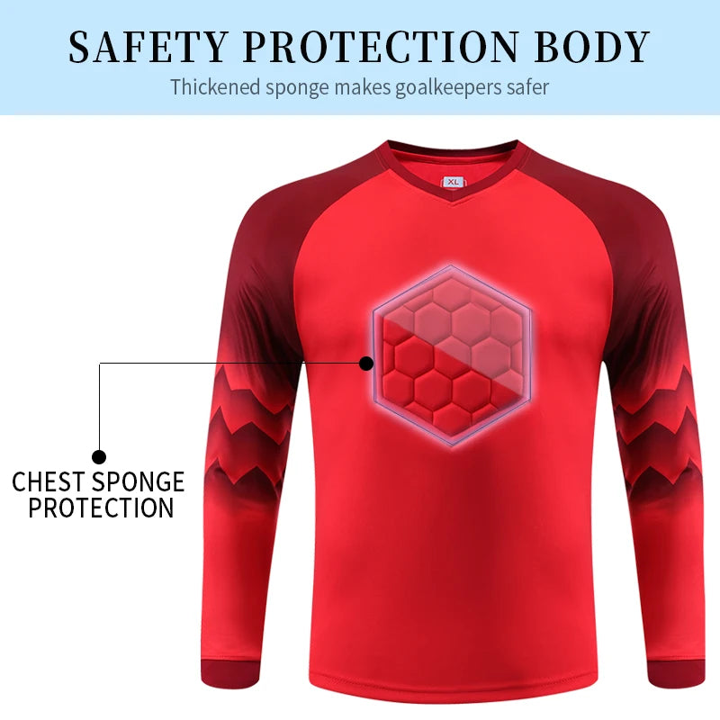 Nuova Uniforme Da Calcio Allenamento Uomo Portiere Maglia Da Calcio Per Bambini Set Pantaloni Protettivi In Poliestere
