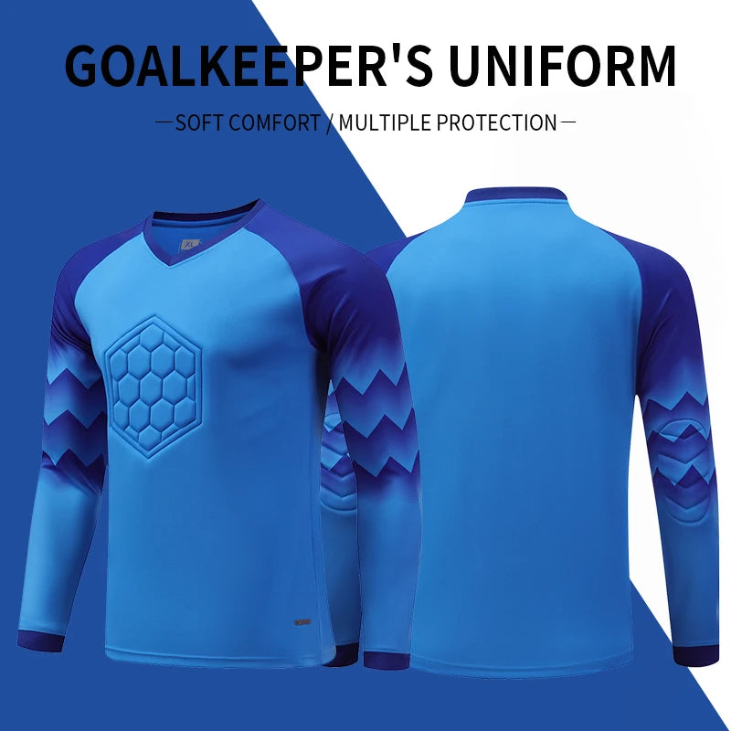 Nuova Uniforme Da Calcio Allenamento Uomo Portiere Maglia Da Calcio Per Bambini Set Pantaloni Protettivi In Poliestere