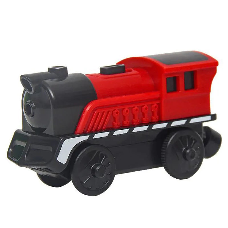 Set Trenini Elettrici Per Ferrovia In Legno Pista Del Treno Regalo Di Natale Per Bambini