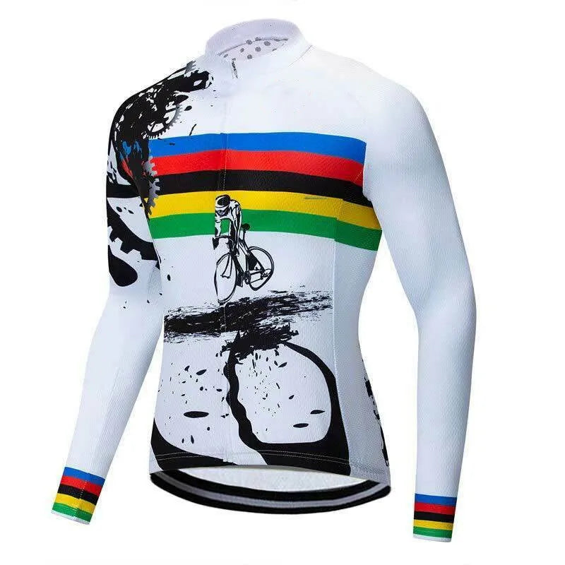 Maglia Da Ciclismo MTB Con Protezione Solare Uomo Traspirante A Maniche Lunghe Con Tasche