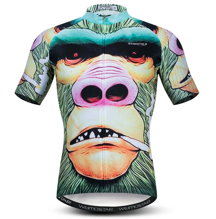 Maglia Ciclismo Estiva Uomo Traspirante A Maniche Corte Con Tasche Per Mountain Bike