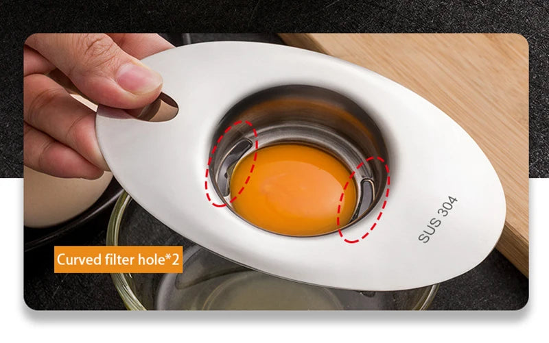 Separatore Di Albume In Acciaio Inossidabile Con Imbuto E Cucchiaio Strumento Divisore Per Uova Accessori Da Cucina