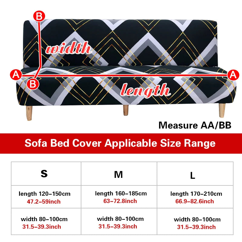Copridivano Per Divano Letto Jacquard Elasticizzato Senza Braccioli Per Soggiorno E Mobili Pieghevoli
