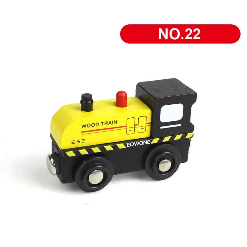 Trenino Magnetico In Legno Giocattolo Ferrovia Set Con Elicottero Auto E Camion Accessori Per Binari Del Treno In Legno