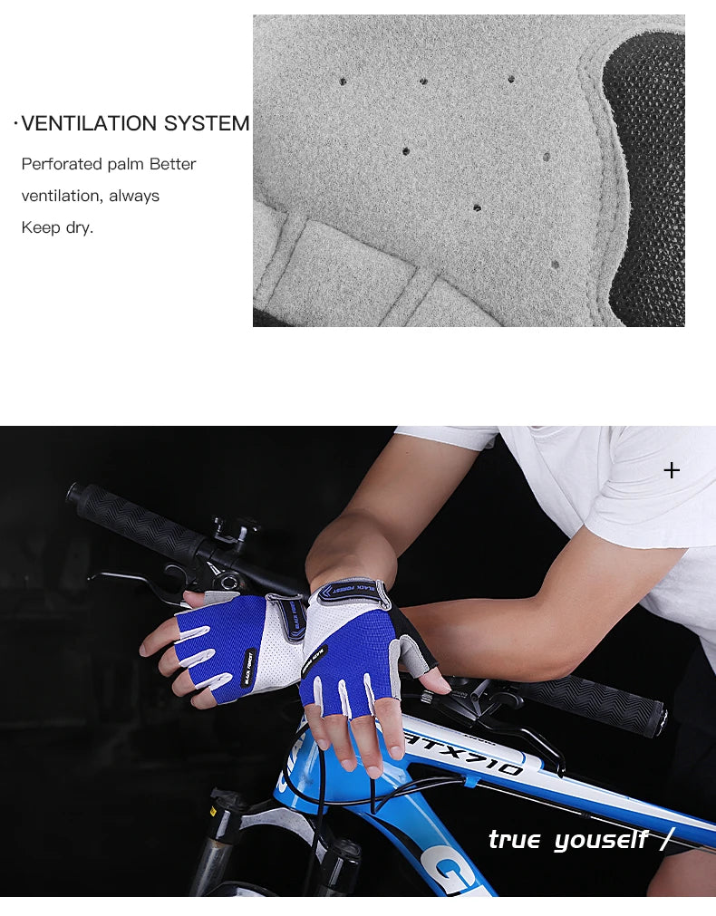 Guanti Da Ciclismo Con Imbottitura In Gel Antiurto Mezze Dita Uomo Donna Guanti Da Bici MTB Fitness Palestra Estivi