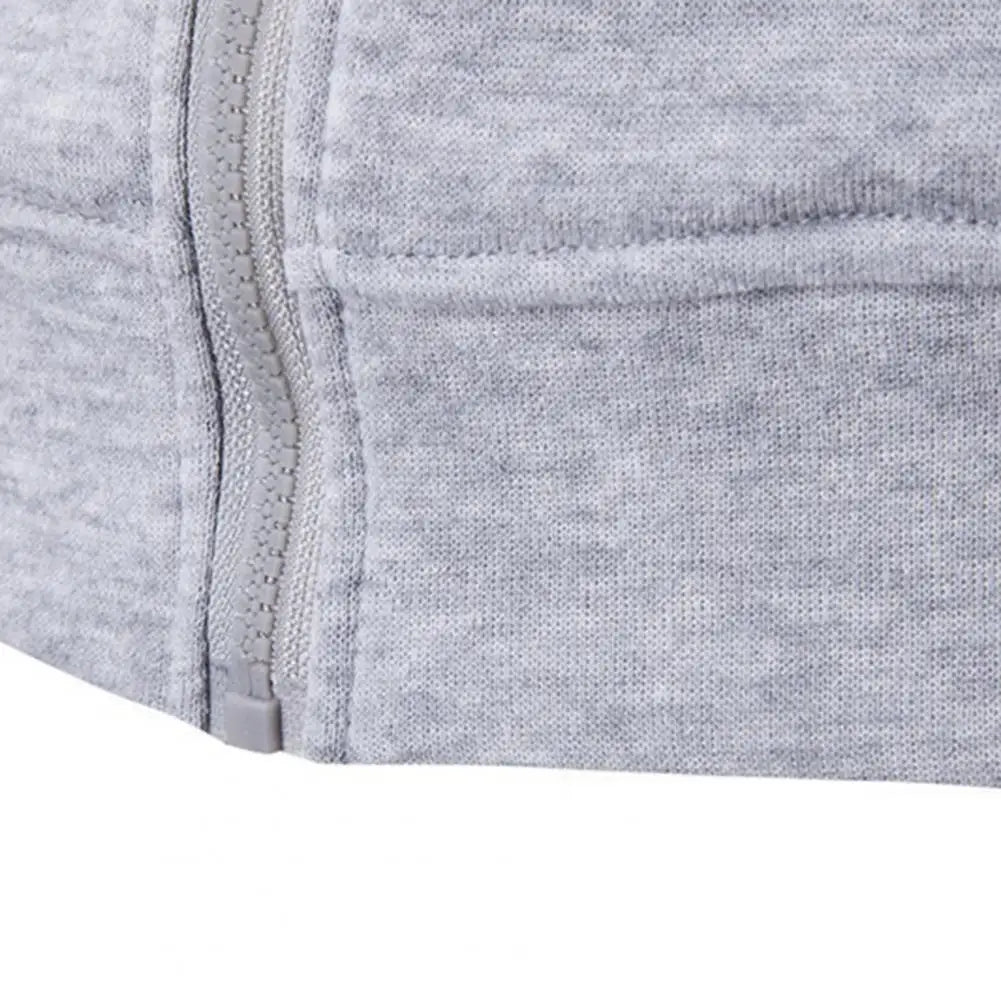 Felpe Da Uomo Autunnali Con Cappuccio Zip Slim Fit Giacca Maniche Lunghe Abbigliamento Maschile