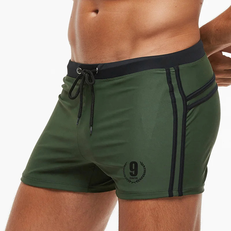 Datifer 2025 Costume da Bagno Uomo Bikini in Nylon Spandex Aderente Monocromatico Comfort