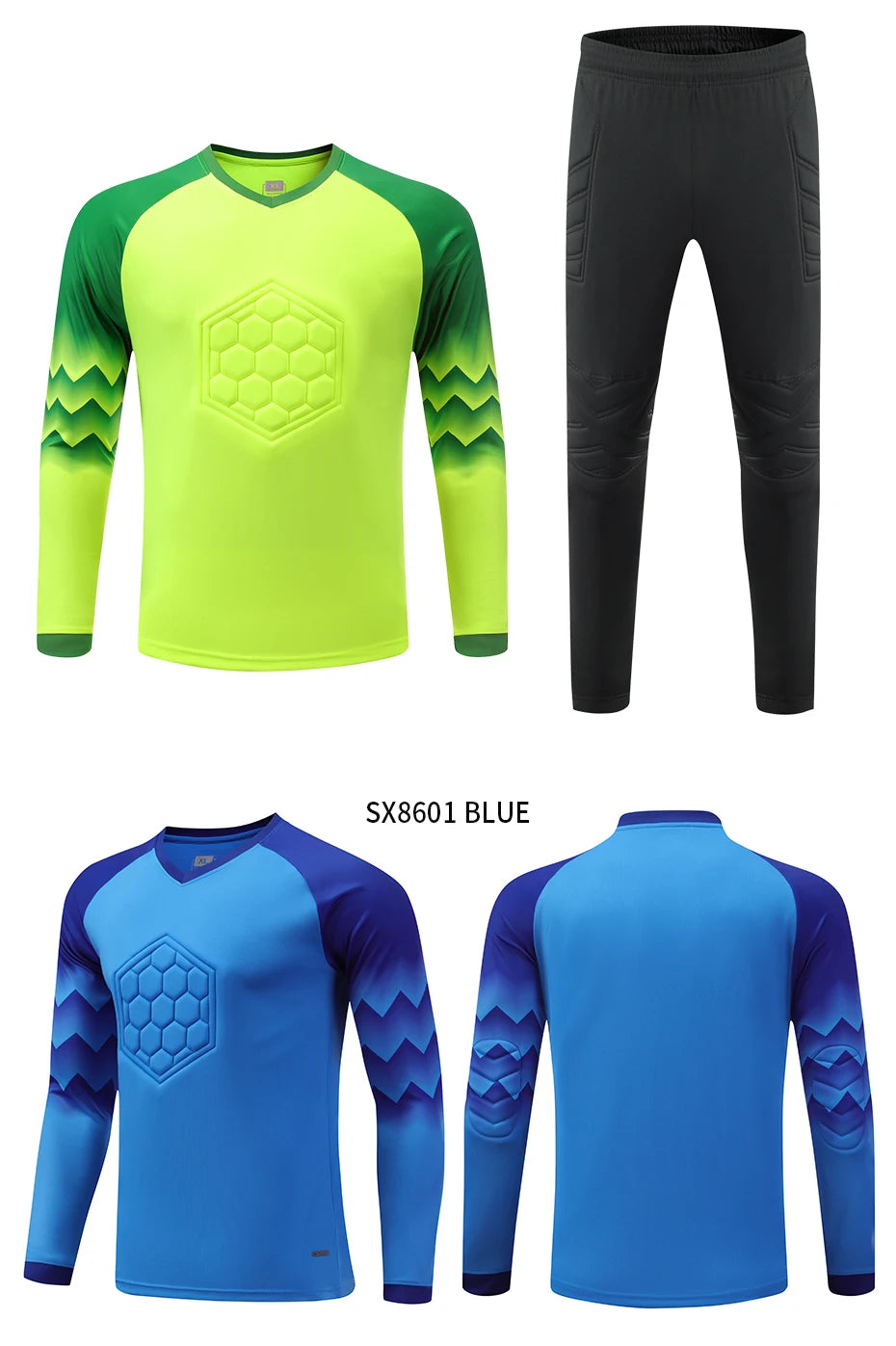 Nuova Uniforme Da Calcio Allenamento Uomo Portiere Maglia Da Calcio Per Bambini Set Pantaloni Protettivi In Poliestere