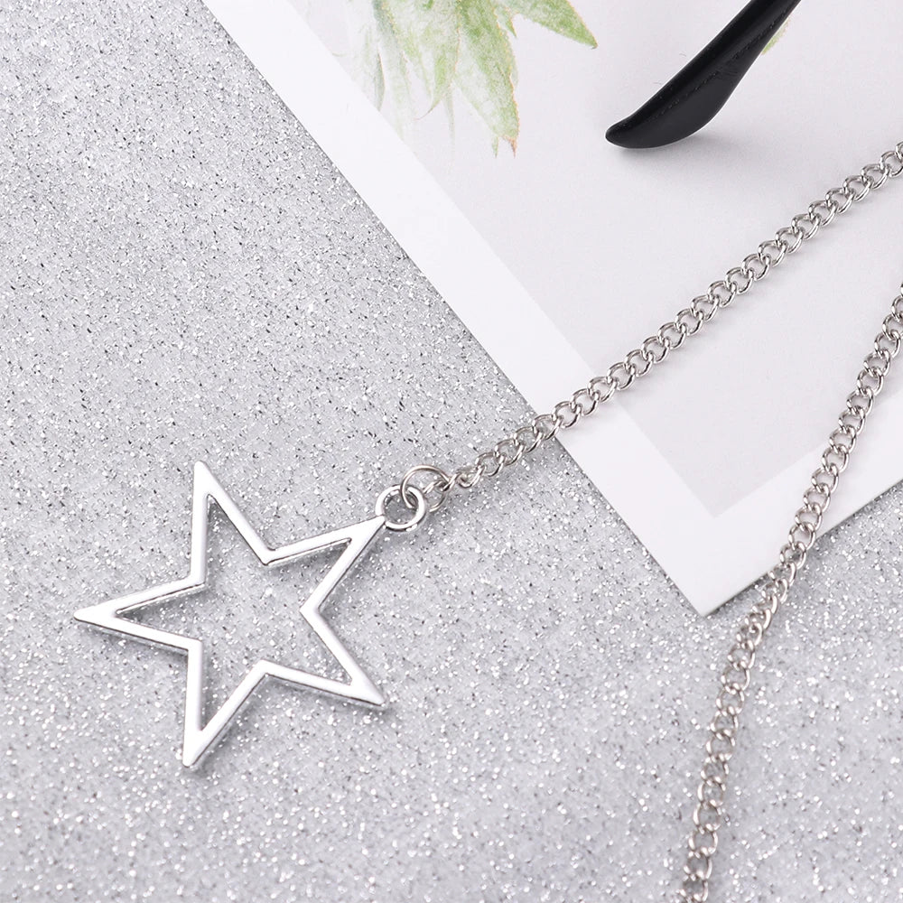 Nuova Moda Per Donne Catena Occhiali Con Perle E Stelline Vuote Tracolla Cordino Per Occhiali Da Sole E Lettura