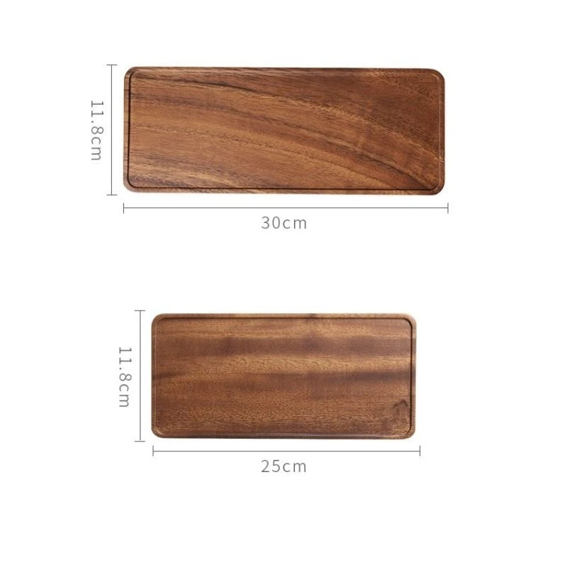 Vassoio In Legno Naturale Rettangolare Per Snack Di Frutta Portata Da Casa E Hotel Decorazione Forniture