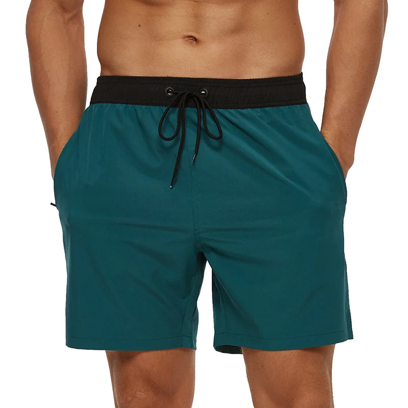 Costume Elasticizzato Uomo Escatch 2025 Pantaloncini Da Spiaggia Ad Asciugatura Rapida Tasche Cerniera Fodera Rete