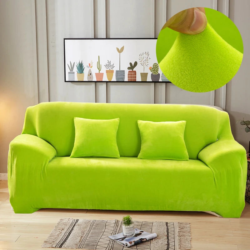 Copridivano In Tessuto Peluche Grigio Solido Protezione Mobili Antipolvere Antiscivolo Spesso In Velluto