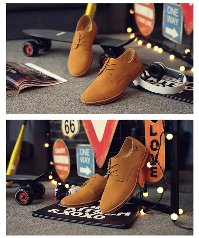 Scarpe Da Uomo In Pelle Scamosciata Primaverili Oxford E Sneakers Classiche Scarpe Eleganti Comode Grandi Misure 2025