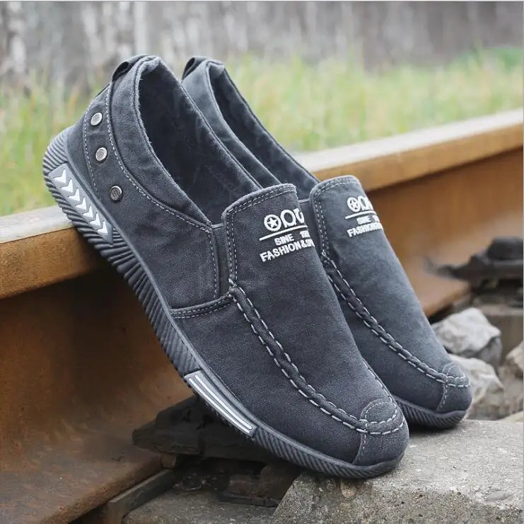 Scarpe Da Uomo In Tela Estiva Traspiranti Slip On Basse Leggere Casuali Mocassini Sneakers