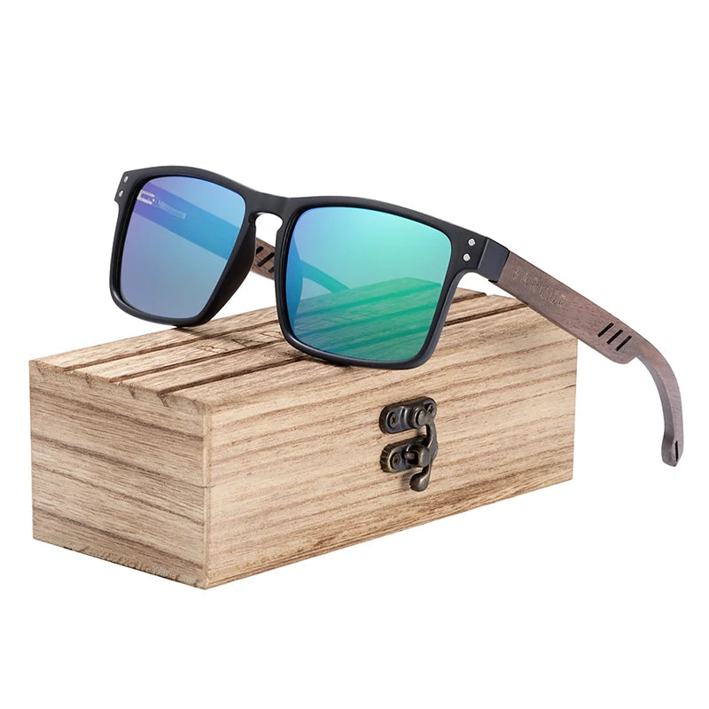 Barcur Occhiali Da Sole In Legno Naturale Polarizzati UV400 Per Uomo Lusso Design Originale Elegante