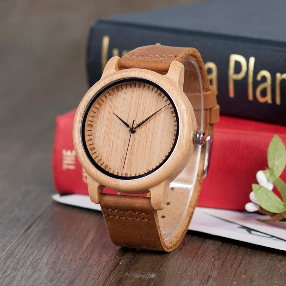 Orologio Da Polso In Legno Di Bambù Con Movimento Miyota E Logo Personalizzato OEM Design Brand Esclusivo
