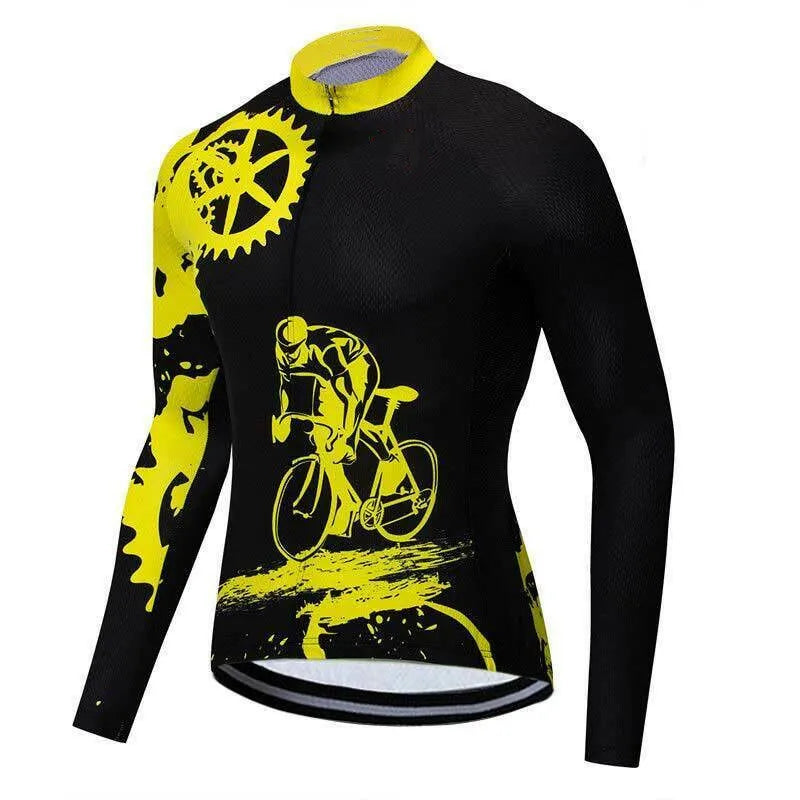 Maglia Da Ciclismo MTB Con Protezione Solare Uomo Traspirante A Maniche Lunghe Con Tasche