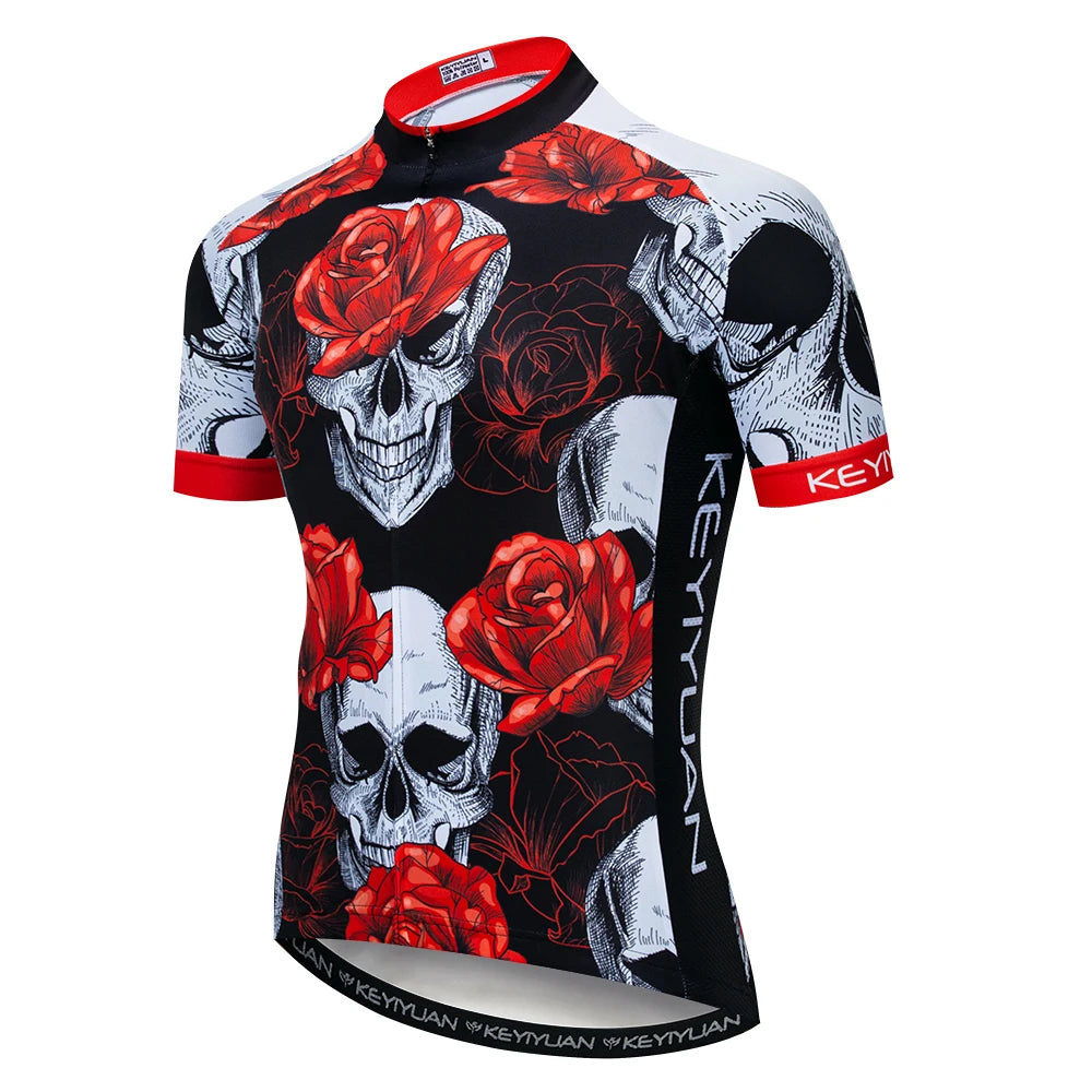 Keyiyuan Maglia Ciclismo Uomo Maniche Corte Estate Per Gara Triathlon MTB Abbigliamento Sportivo Bici