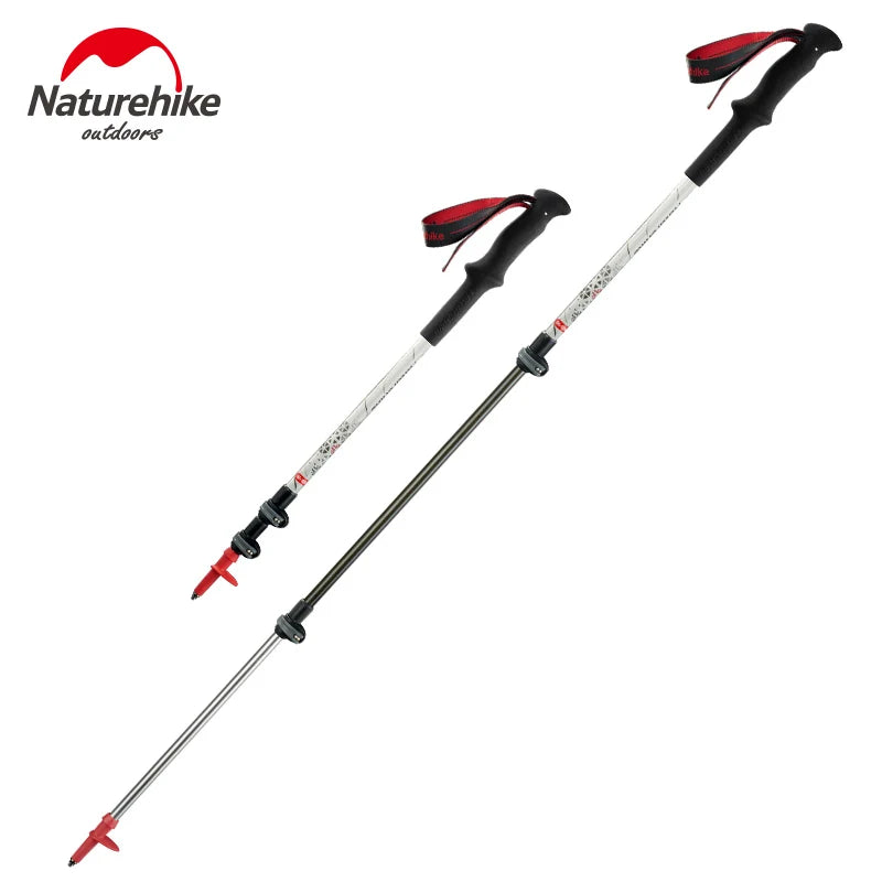 Naturehike Bastoni Trekking Ultraleggeri Pieghevoli 66 135 Cm Alpenstock Campeggio Outdoor