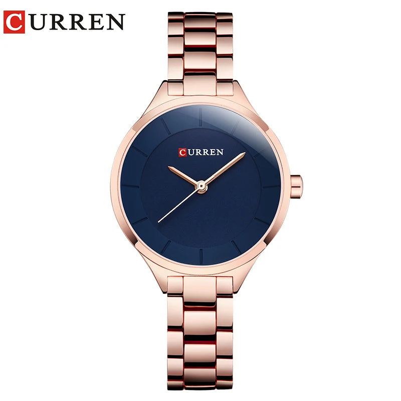 Curren Orologio Da Polso Donna Lusso Quarzo 34mm Impermeabile Braccialetto Fashion Design Ginevra Elegante