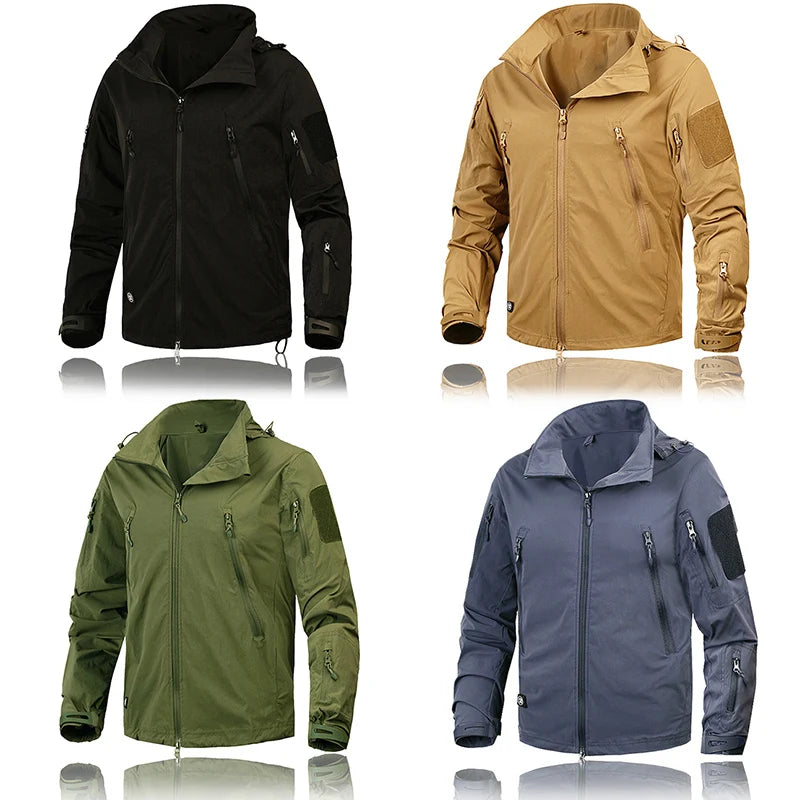 Mege Brand Giacca A Vento Tattica Da Uomo Autunno Leggera In Nylon Traspirante Cappotto Militare US Army