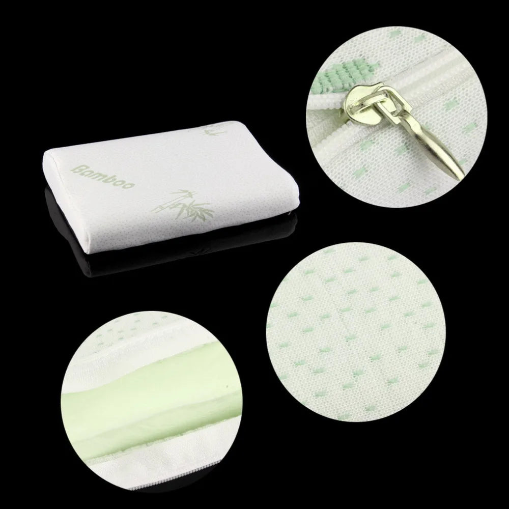 Cuscino Memory Foam Regolabile In Bambu Per Collo E Spalle Sostegno Morbido Con Profilo A Onda Rimbalzo Lento