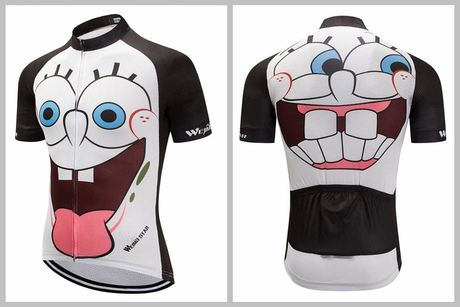 Maglia Da Ciclismo Uomo Manica Corta Traspirante Con Tasche Anti Sudore Asciugatura Rapida Bianco Pro Road MTB
