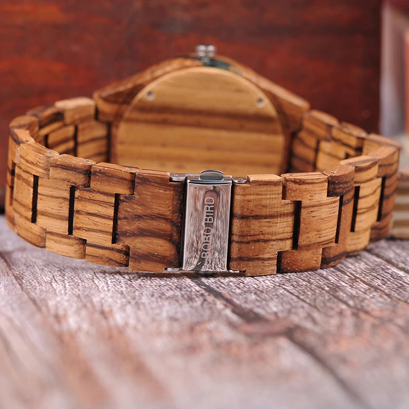 Orologio Da Uomo In Legno Bobo Bird Quarzo Design Speciale In Scatola Regalo Personalizzato Drop Shipping