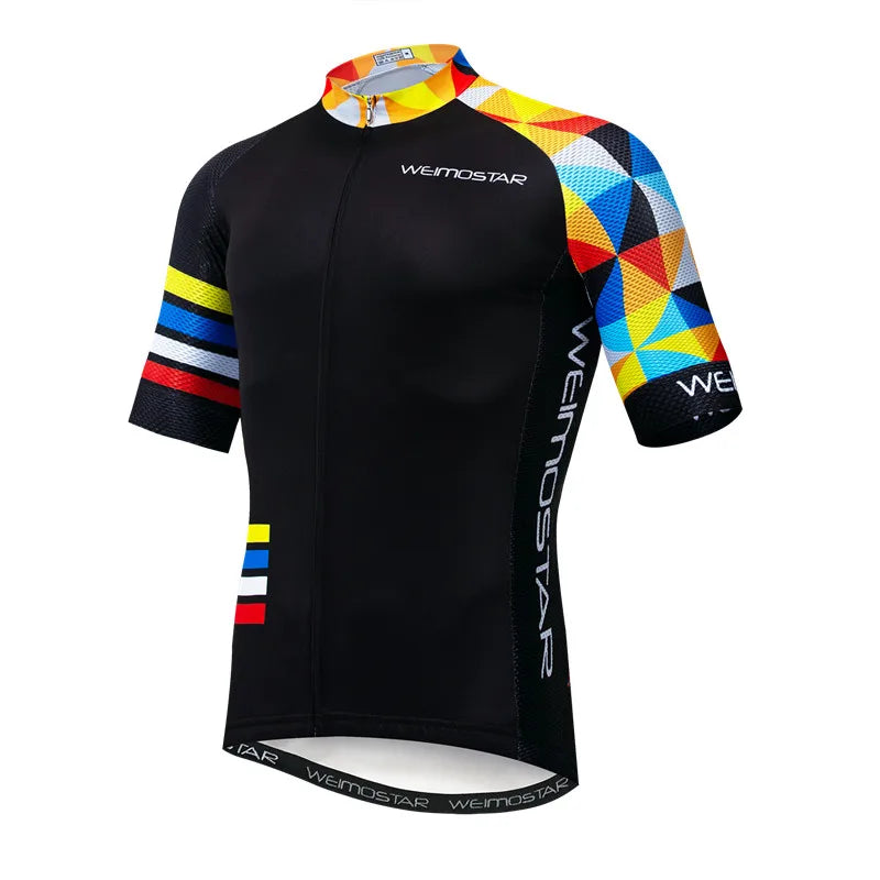 Weimostar Top Verde Maglia da Ciclismo Uomo con Design Divertente Cookie Traspirante Tasche