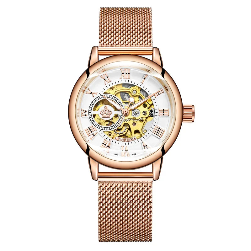 Orologi Meccanici da Donna Scheletro Lusso Nuova Moda Orologio Femminile Automatici a Carica Automatica Montre Femme