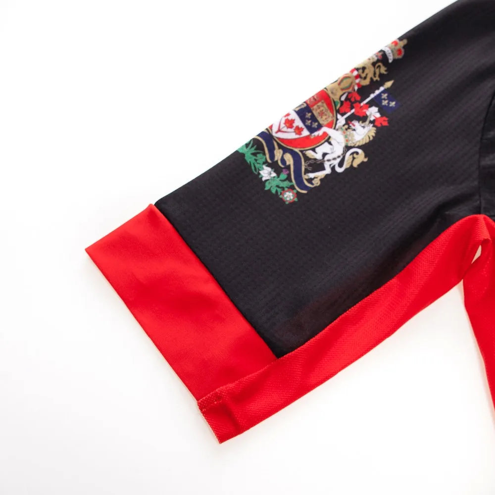 Maglia Da Ciclismo Da Uomo Mountain Bike Manica Corta Pro MTB Team Road Tops Canada Francia Russia Teschio Rosso