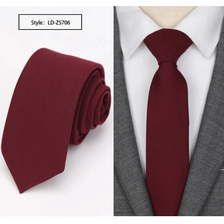 Cravatta Skinny Da Uomo In Lana Tinta Unita Rossa Slim 6 Cm Per Abito Da Sposa Business Party