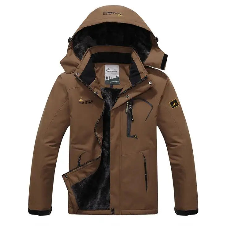 Parka Invernale Da Uomo Antivento Frangivento Plus Con Pelliccia Calda E Spessa Giacche A Vento Militari Senza Cappuccio