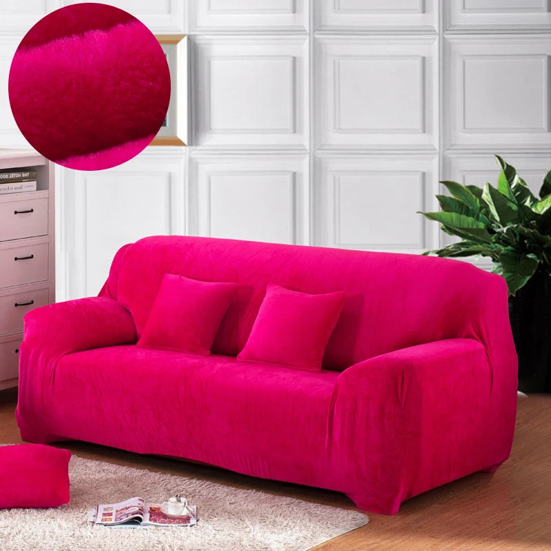 Copridivano In Tessuto Peluche Grigio Solido Protezione Mobili Antipolvere Antiscivolo Spesso In Velluto