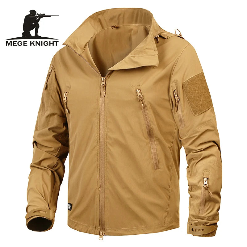 Mege Brand Giacca A Vento Tattica Da Uomo Autunno Leggera In Nylon Traspirante Cappotto Militare US Army