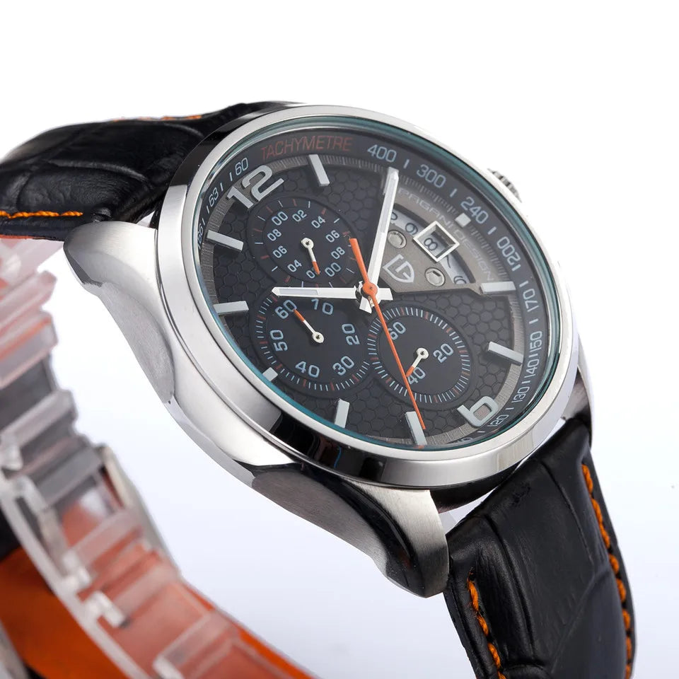 Orologio Da Uomo Pagani Design Cronografo Lusso Sport Quarzo Resistente All Acqua 30m Modello PD 3306