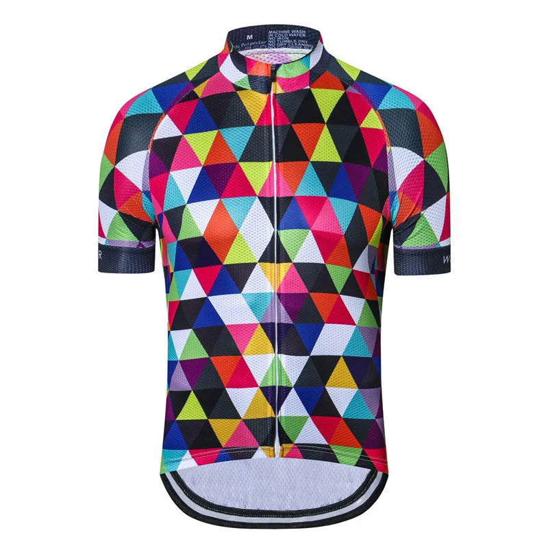 Maglia Da Ciclismo Uomo Manica Corta Traspirante Con Tasche Anti Sudore Asciugatura Rapida Bianco Pro Road MTB