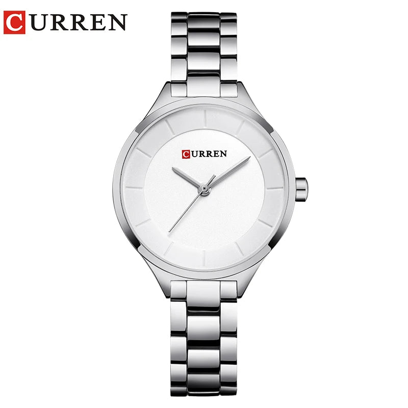 Curren Orologio Da Polso Donna Lusso Quarzo 34mm Impermeabile Braccialetto Fashion Design Ginevra Elegante