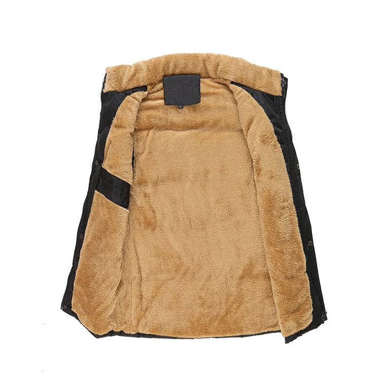 Gilet Termico Da Uomo In Pile Caldo Autunno Inverno Senza Maniche Antivento Nero Blu Scuro 7XL