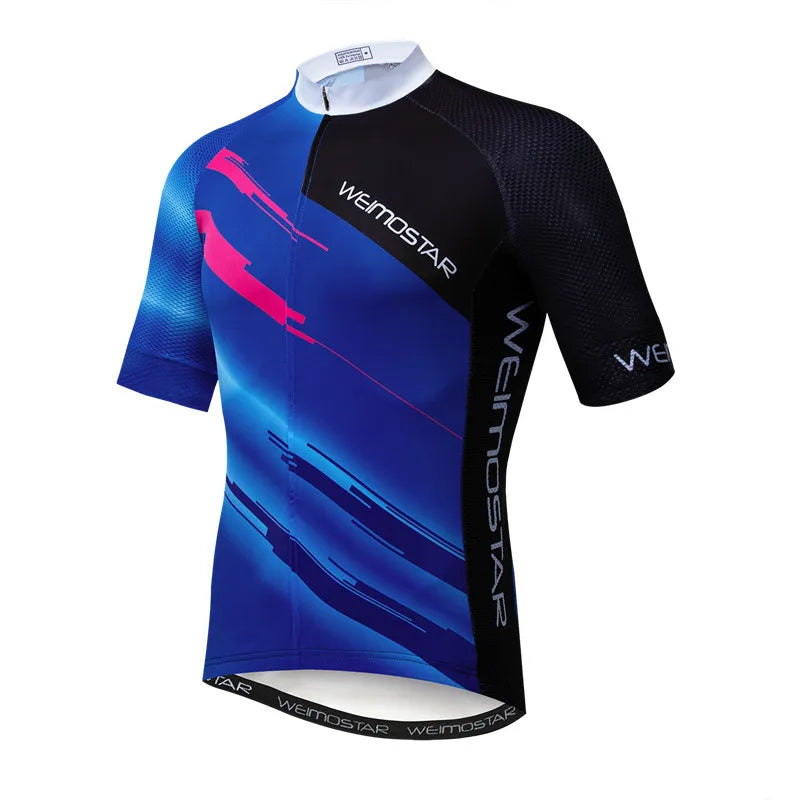 Weimostar Top Verde Maglia da Ciclismo Uomo con Design Divertente Cookie Traspirante Tasche