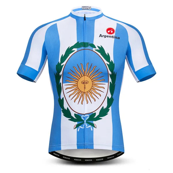 Maglia Da Ciclismo Da Uomo Mountain Bike Manica Corta Pro MTB Team Road Tops Canada Francia Russia Teschio Rosso