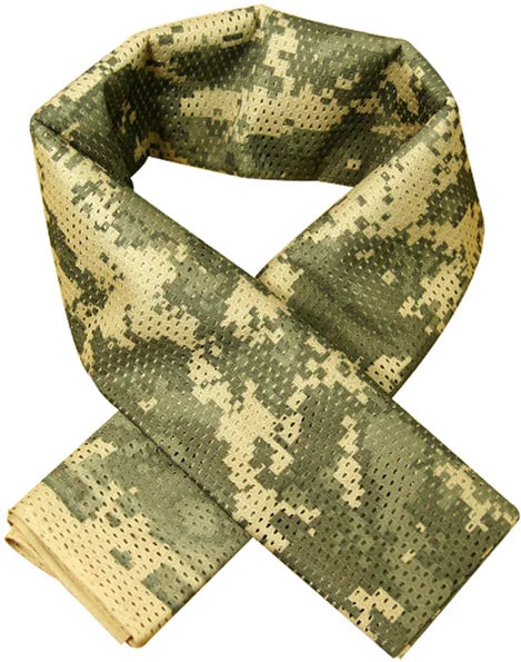 Sciarpa Mimetica Militare Tattica Airsoft Multifunzionale Mesh Traspirante Wrap Mask Shemagh Veil Unisex