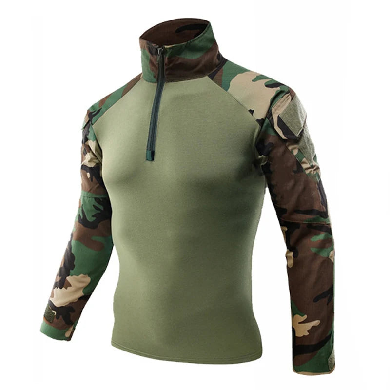 Camicia Militare Mege Camouflage Army Unisex Tactical Battle Combat Shirt Softair Per Forze Speciali USMC