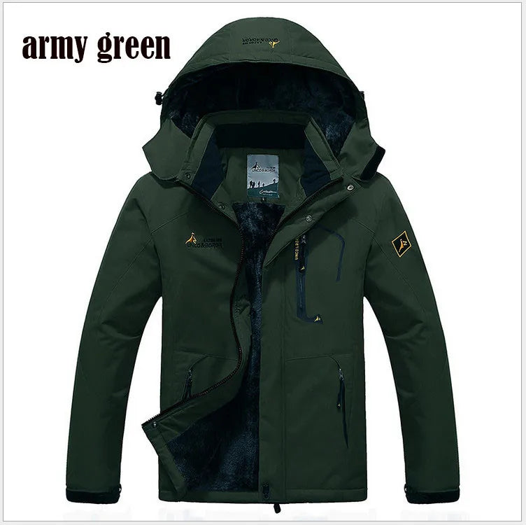 Parka Invernale Da Uomo Antivento Frangivento Plus Con Pelliccia Calda E Spessa Giacche A Vento Militari Senza Cappuccio