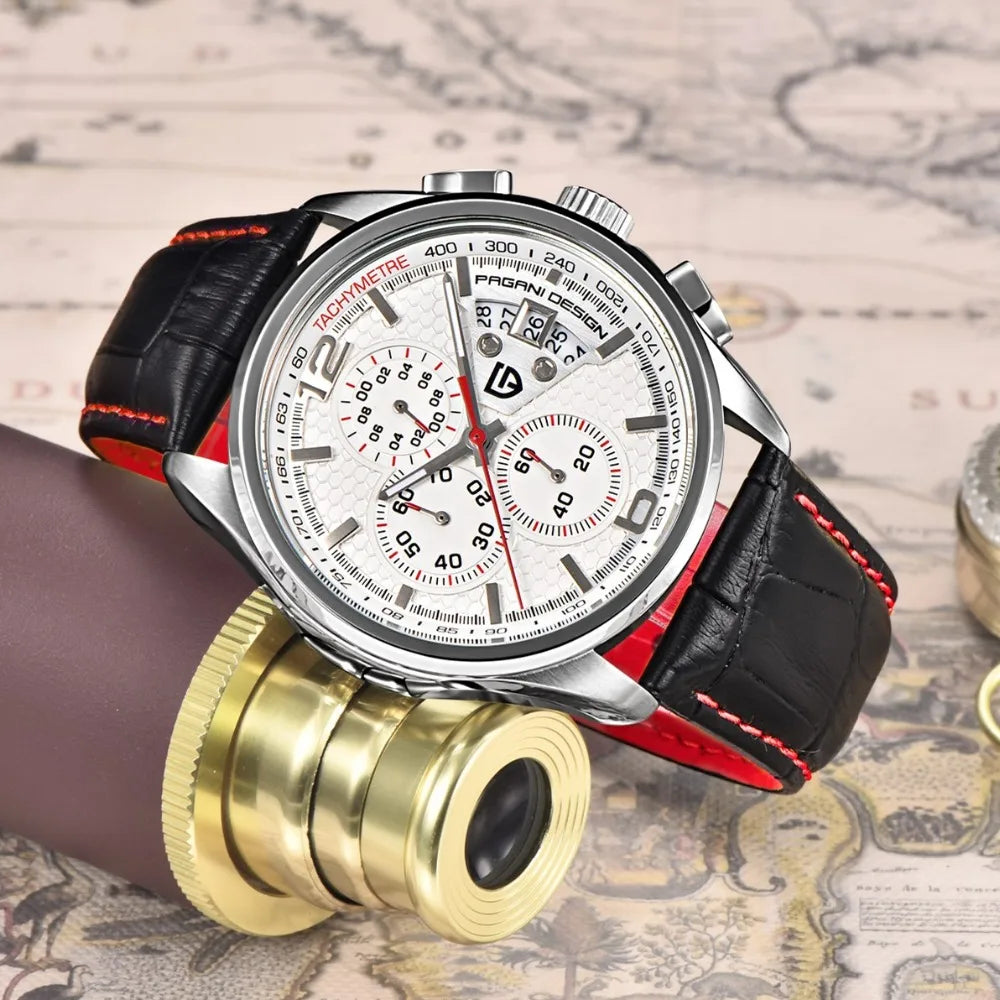 Orologio Da Uomo Pagani Design Cronografo Lusso Sport Quarzo Resistente All Acqua 30m Modello PD 3306
