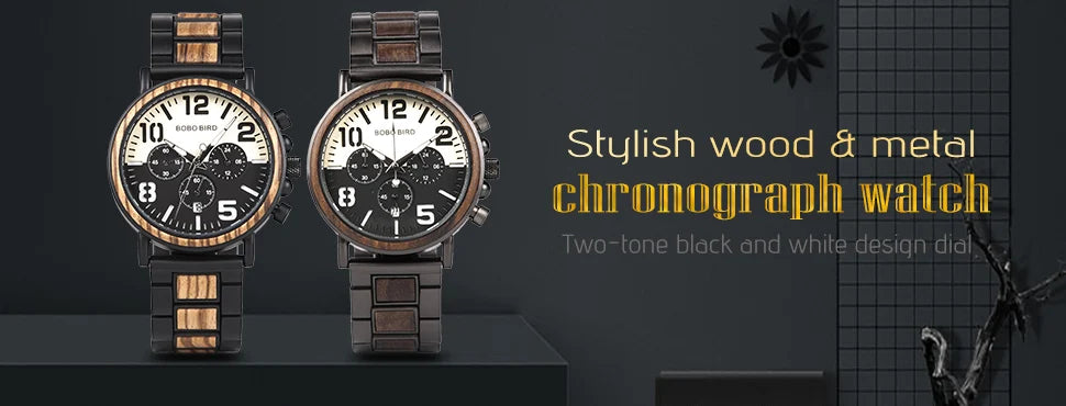 Orologio Da Uomo In Legno Bobo Bird Quarzo Design Speciale In Scatola Regalo Personalizzato Drop Shipping