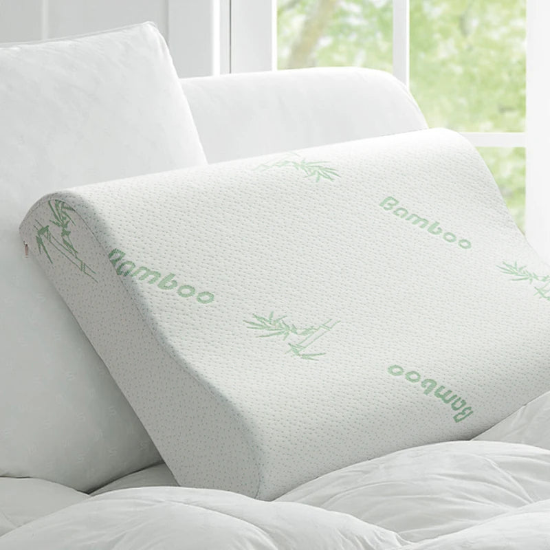 Cuscino In Fibra Di Bambù Con Memory Foam A Rimbalzo Lento E Lattice Naturale Per Sollievo Del Collo