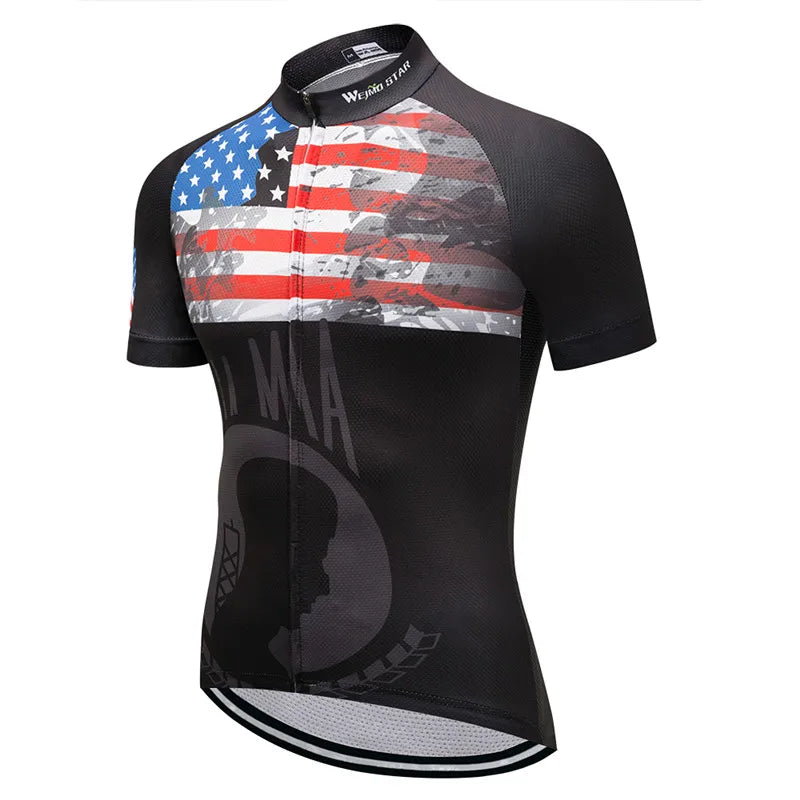 Maglia Da Ciclismo Uomo Manica Corta Traspirante Con Tasche Anti Sudore Asciugatura Rapida Bianco Pro Road MTB