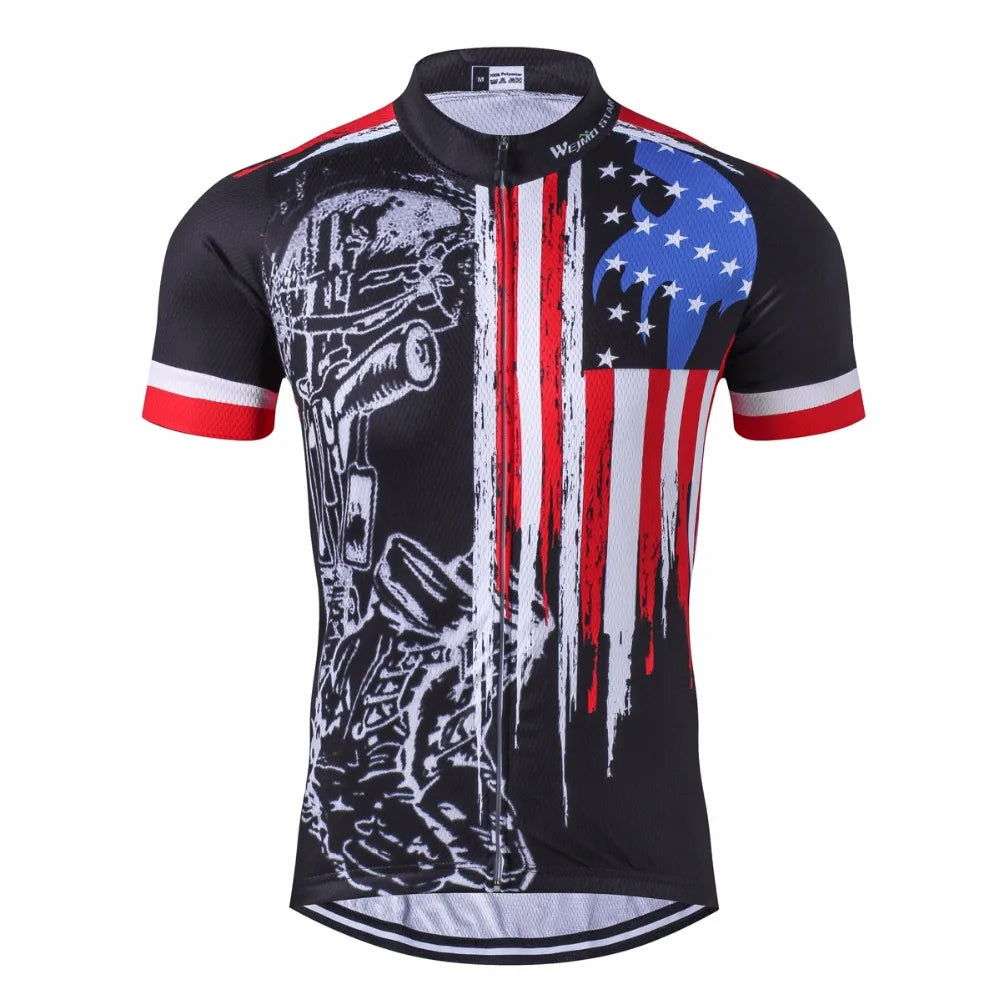 Maglia Da Ciclismo Uomo Manica Corta Traspirante Con Tasche Anti Sudore Asciugatura Rapida Bianco Pro Road MTB